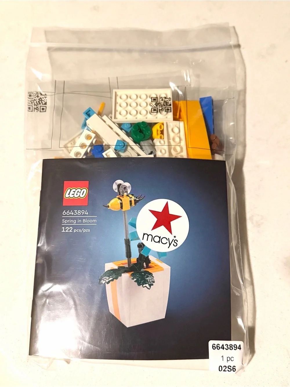 Lego Spring In Bloom Moving Bee Building Toy Set, 6568276, 122 Pieces, NEW